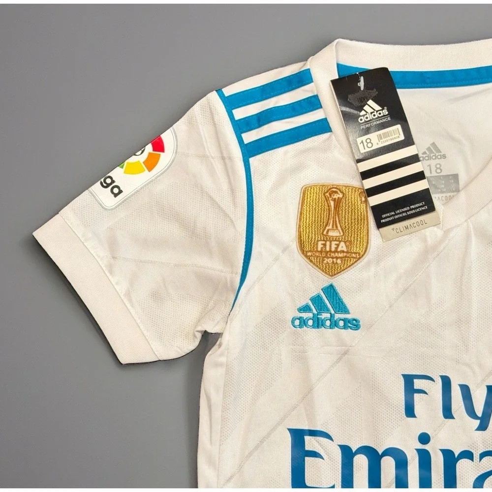NEW Adidas Real Madrid 17/18 Home Jersey Baby 18MO White FIFA Patch Climacool